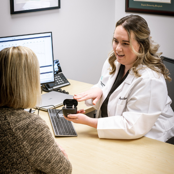 mary rose audiologist with hearing aids